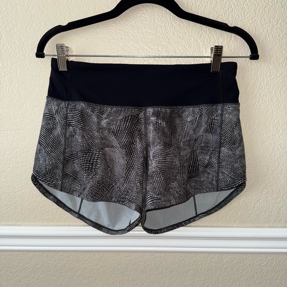 Lululemon 4” Speed Up Short Long Updated Fit Velocity Mesh Island Mist Black 4 - Picture 6 of 11